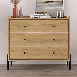 Comoda DECO Malta 3S Saphire Oak(Stejar Deschis)