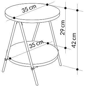 Masuta laterala DECO Essel Antracit