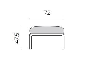 Bancheta Nardi KOMODO POUF Sunbrella 40369.10.138 Tortora (Maro)/Gheață (Albastru)