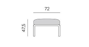 Bancheta Nardi KOMODO POUF Sunbrella 40369.02.138 Antracit (Gri)/Gheata (Albastru)