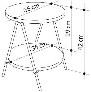 Masuta laterala DECO Essel Light Mocha(Maro Deschis)
