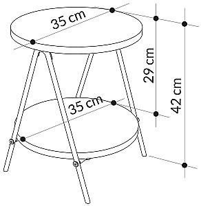 Masuta laterala DECO Essel Oak(Stejar)