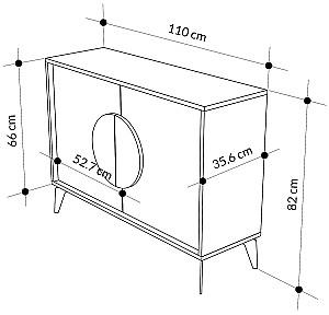 Masa consola DECO Gora 110 cm Bendir(Negru)/White(Alb)