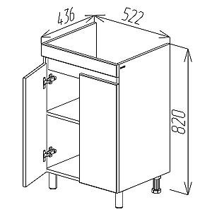 Dulap sub lavoar Bayro TREND DUO (114566)
