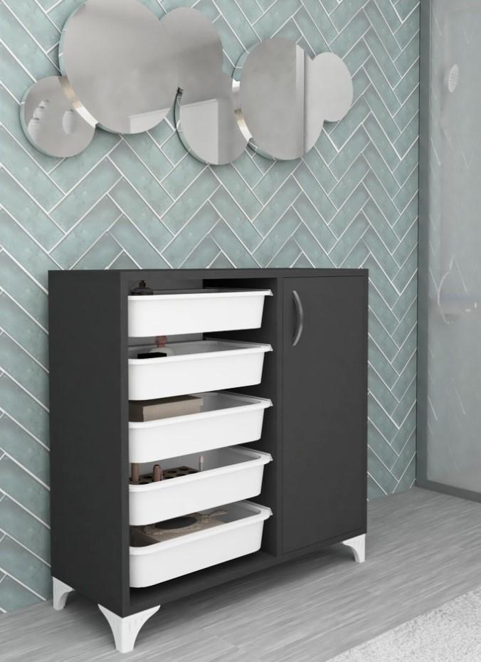 Comoda copii Fabulous 5 cosuri Anthracite