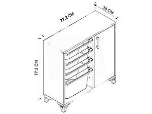 Comoda copii Fabulous 1D4S Pine/White