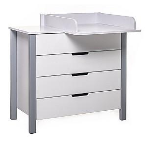 Comoda copii Eucalyptus Karol90 (DSK-K02) White/Gray