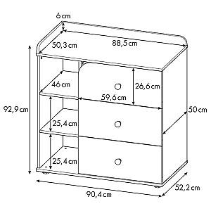 Comoda copii Polini Kids Sky 5085 Blue-Grey