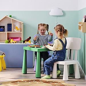 Masă de scris pentru copii IKEA Mammut 77x55 Verde Deschis