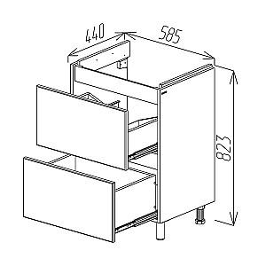 Dulap sub lavoar Bayro TREND ALB MAT (113426)