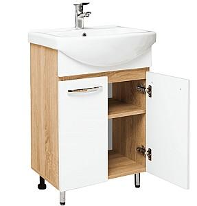 Dulap sub lavoar S-M Agat 60 (Basic) 2U Sonoma/Alb