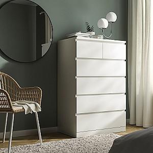 Comoda IKEA Malm 6 sertare 80x123 Alb