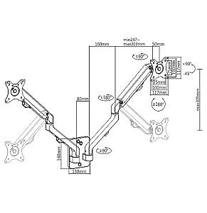 Suport pentru monitor Gembird MA-WA2-01