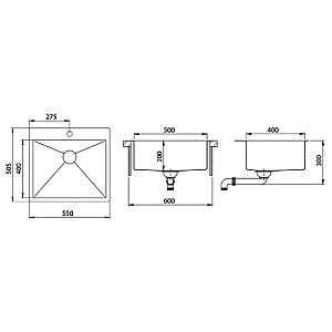 Chiuveta de bucatarie Aquasanita TERRA100N NANO