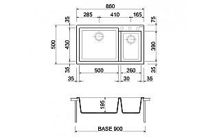 Chiuveta de bucatarie Plados One ON8620ST UG