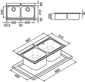 Chiuveta de bucatarie SMEG LI92B