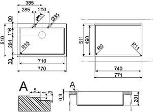 Chiuveta de bucatarie SMEG LFT77RS