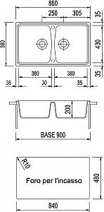 Chiuveta de bucatarie Plados SPAZIO SP0862 UG
