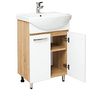 Dulap sub lavoar S-M Agat 65 (Basic) 2U Sonoma/Alb