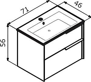 Dulap sub lavoar Orka NOVENTA 70 Cabana