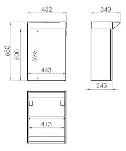 Dulap sub lavoar Elita Ravell Set 45 White (166239)
