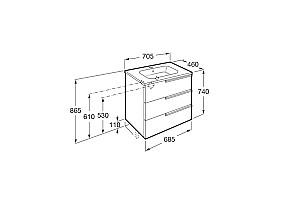 Dulap sub lavoar Roca VICTORIA Unik