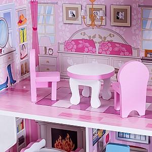 Casuta pentru papusi Costway HW56619 Pink