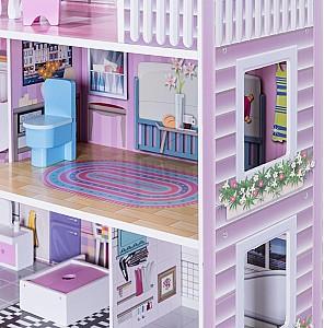 Casuta pentru papusi Costway HW56619 Pink