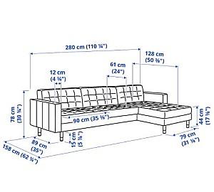 Canapea coltar IKEA Landskrona Gunnared -light green