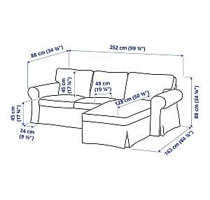 Canapea coltar IKEA Ektorp Remmarn Grey
