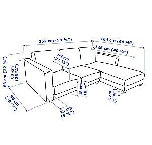 Canapea coltar IKEA Vimle Hallarp Beige