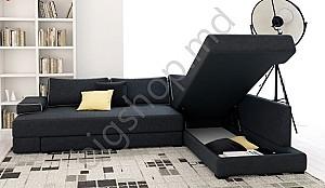Canapea coltar Indart Corner Sofa 01 dark grey