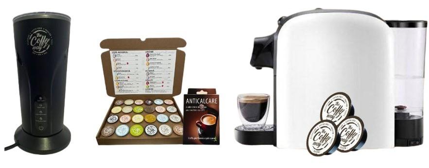 Espressor The Coffy Way NOSY PROMO + Capucinator + 120 capsule + set degustare