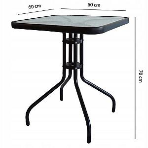 Masa de gradina Modern Home SC-073 Negru/Transparent