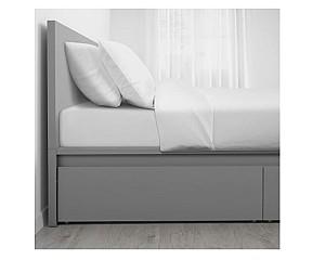 Pat IKEA Malm Gray 160×200 cm (4 cutii depozitare)