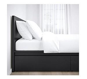 Pat IKEA Malm  black-brown 160×200 cm (4 cutii depozitare)