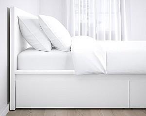 Pat IKEA Malm White 180x200 cm (2 cutii depozitare)