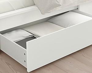 Pat IKEA Malm White 180x200 cm (2 cutii depozitare)