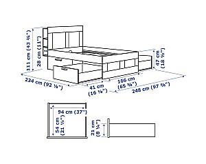 Pat IKEA Brimnes white 160x200 cm