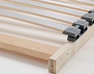 Pat IKEA Malm oak veneer white/Lonset 180x200 cm (2 cutii depozitare)