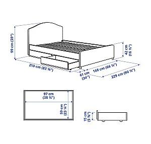 Pat IKEA Hauga Lofallet beige 160x200