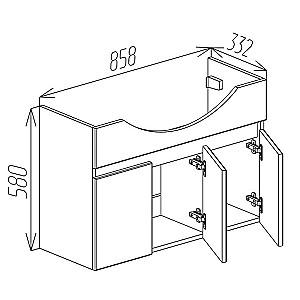 Dulap sub lavoar Bayro TREND DUO (113212)
