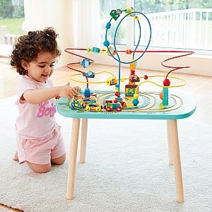 Jucarie muzicala Hape Calea ferată cu labirint cu efecte sonore