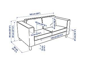 Canapea IKEA Parup Vissle gray (2 locuri)