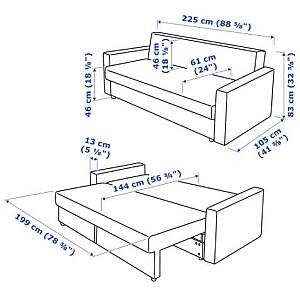 Canapea IKEA Friheten Skiftebo Dark-Grey
