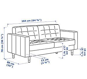 Canapea IKEA Landskrona Gunnared Dark Grey