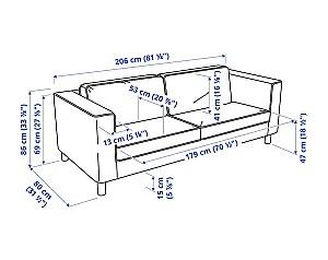 Canapea IKEA Parud Gunnared Beige (3 locuri)