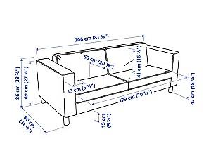 Canapea IKEA Parup Gunnared dark gray (3 locuri)