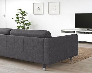 Canapea IKEA Landskrona Gunnared dark grey/metal (3 locuri)