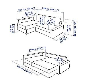 Canapea coltar IKEA Friheten Bomstad Black